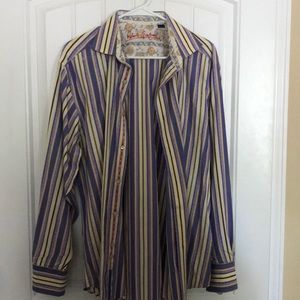Multi-color stripe Robert Graham men’s shirt XL